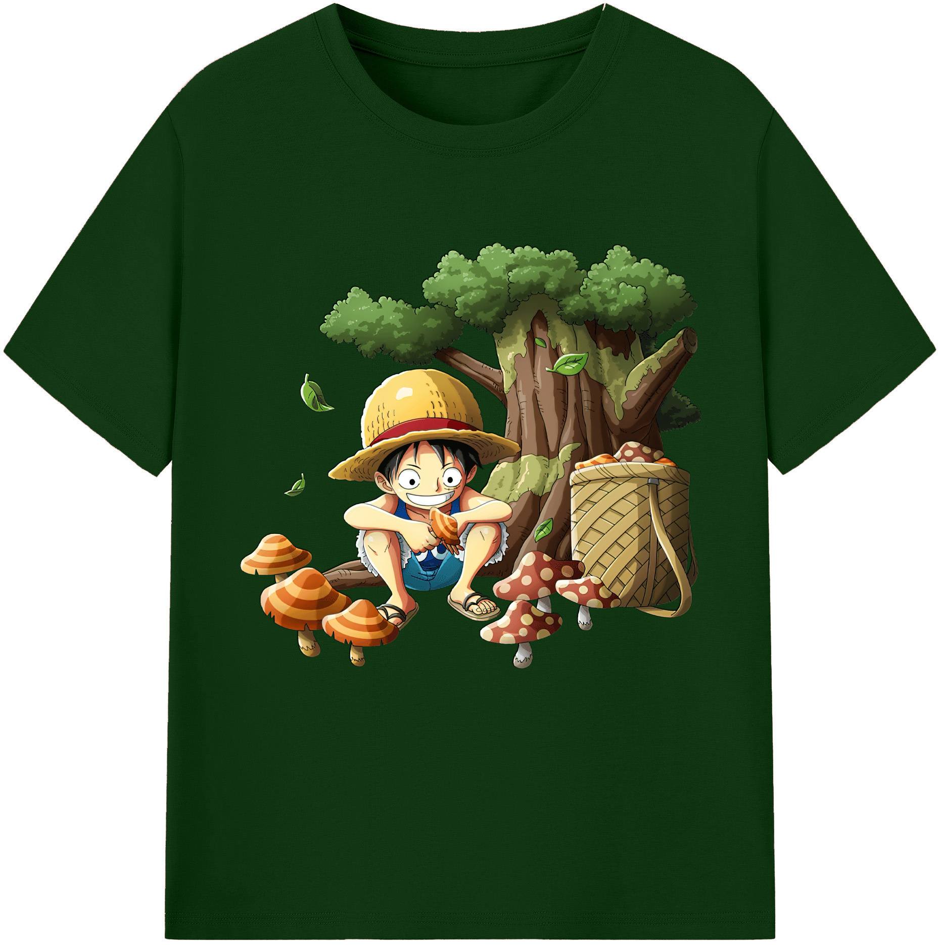 ワンピース モンキー・D・ルフィ ONE PIECE Monkey D. Luffy 綿100％半袖Tシャツ（フロントプリント）